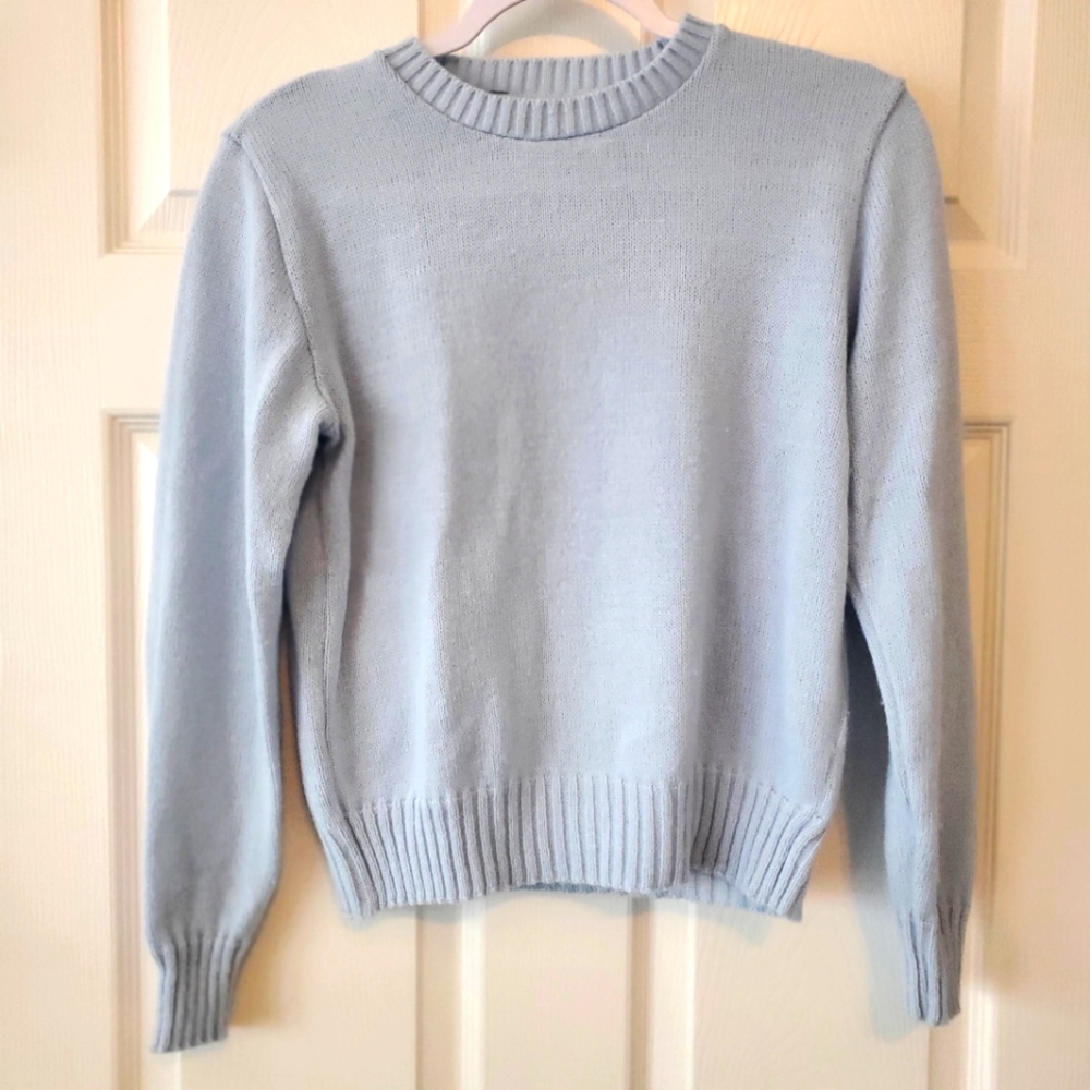 Vintage Light Blue Crew Neck Sweater